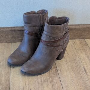 Madden Girl Dark Brown Ankle Booties